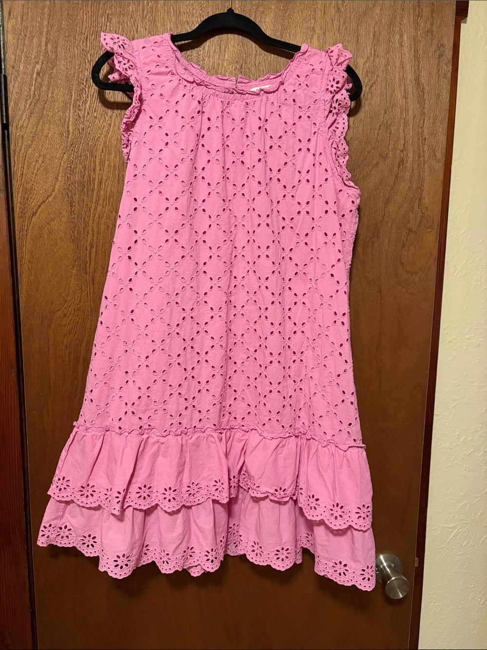 Matilda Jane Pink Eyelet Tiered Ruffle Dress